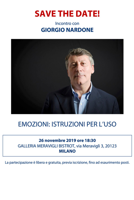 Giorgio Nardone evento emociones instrucciones de uso en Milán